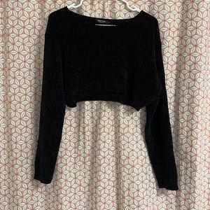 Black chenille sweater!!